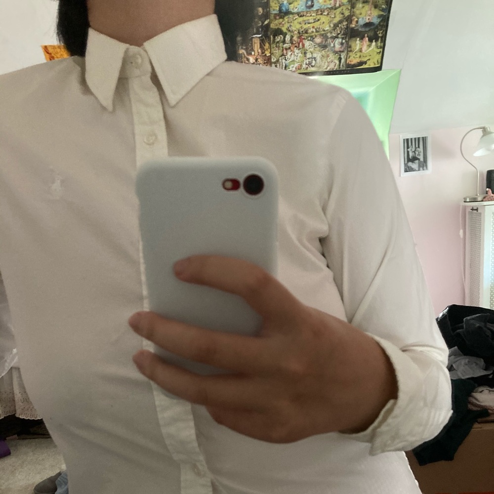 Ralph Lauren white blouse button down